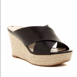 Via Spiga Sandals Black Manalia Espadrille Wedge